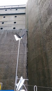 Schleusenwand sehr nahe