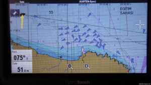 Cargo Ansammlung vor dem Bosporus